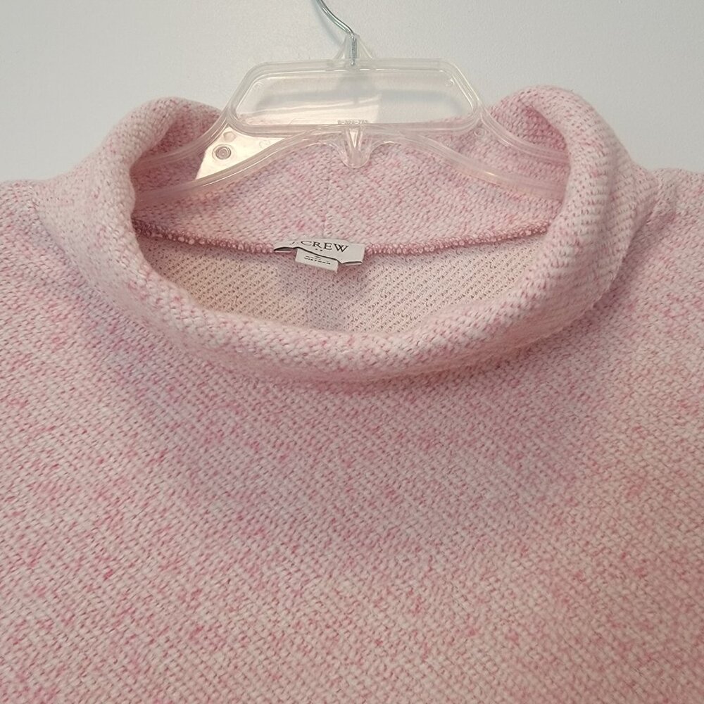 J Crew Turtleneck Top Relaxed Pale Pink Cotton Sweatshirt Pullover Women’s‎ Sz S - Picture 4 of 6